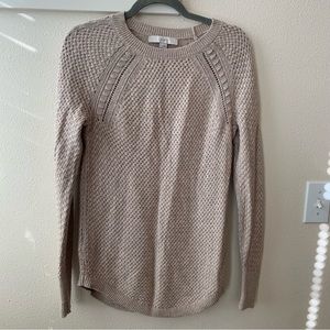 Loft Cream Colored Sweater knit Top